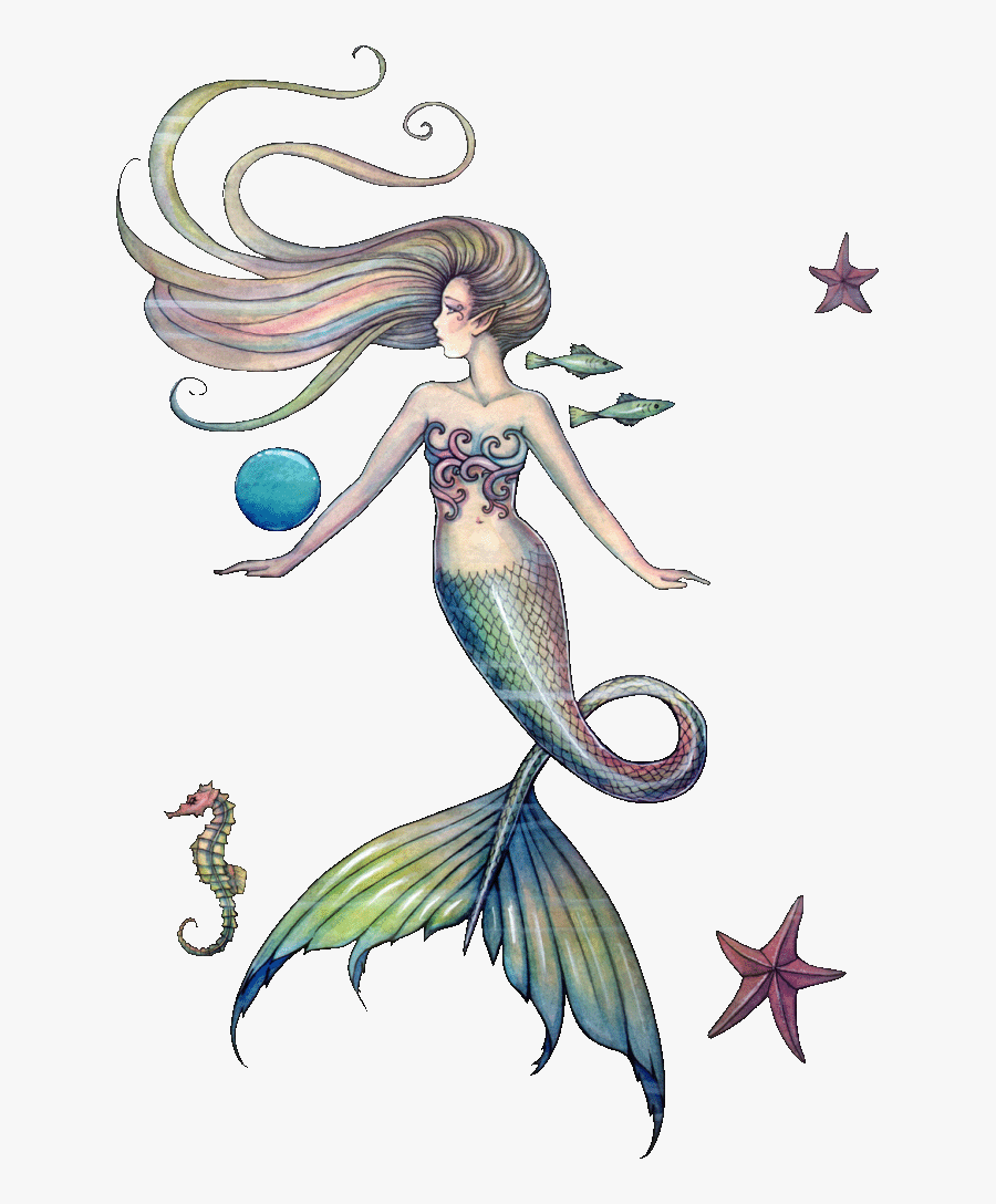 The Fantasy And Fairy Art Of Molly Harrison Mermaid - Mermaid Molly Harrison, Transparent Clipart