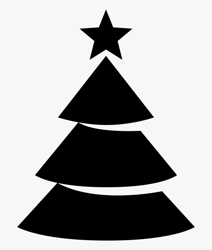 Transparent Christmas Tree Clip Art Black And White - Christmas Tree Icon Black, Transparent Clipart