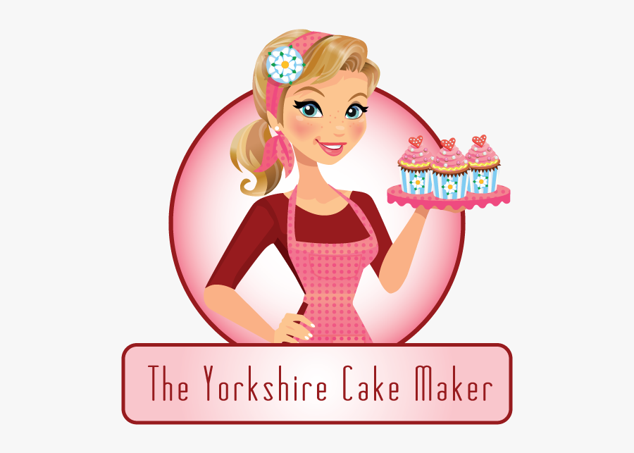 The Yorkshire Cake Maker Logo - Cartoon Girl With Cupcake, Transparent Clipart