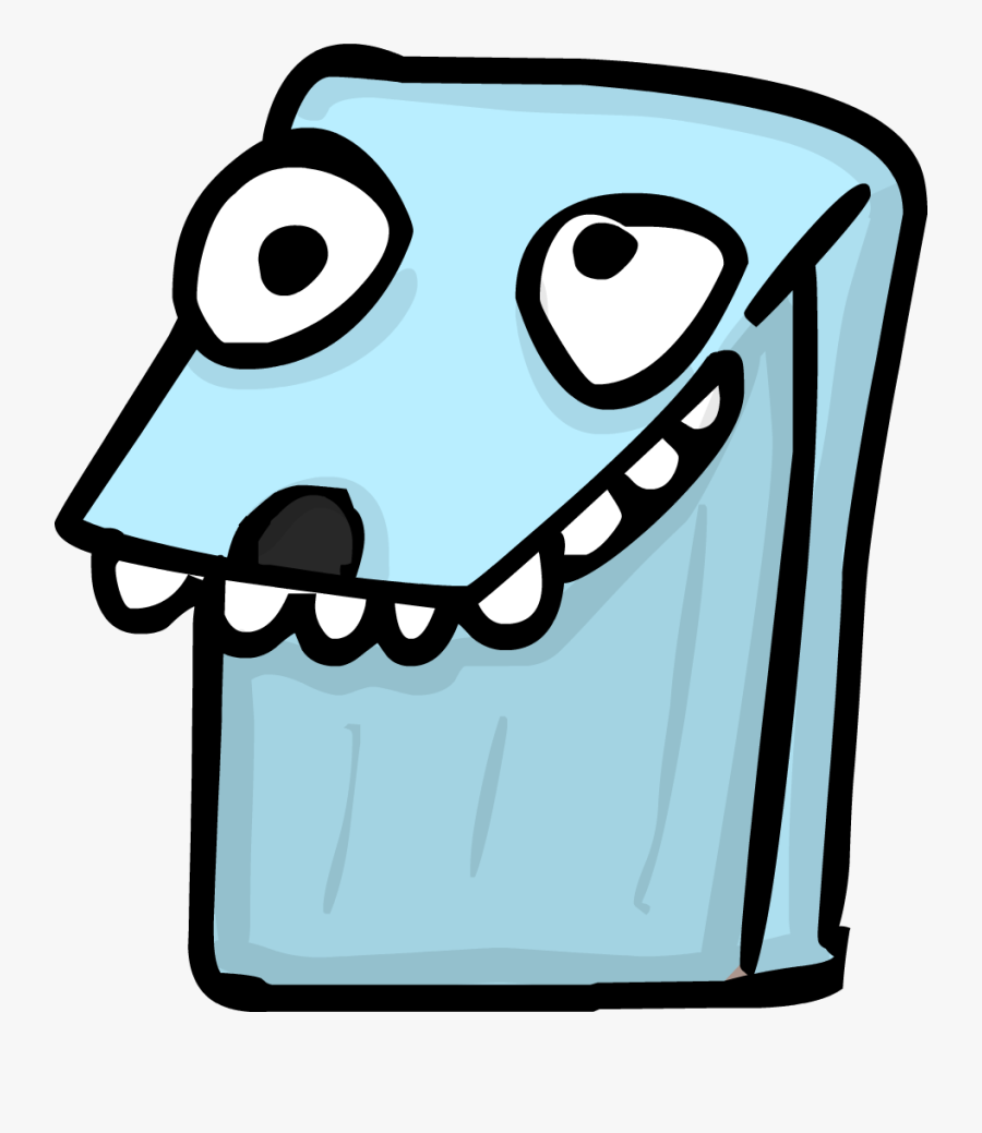 Paperbagdogblue1, Transparent Clipart