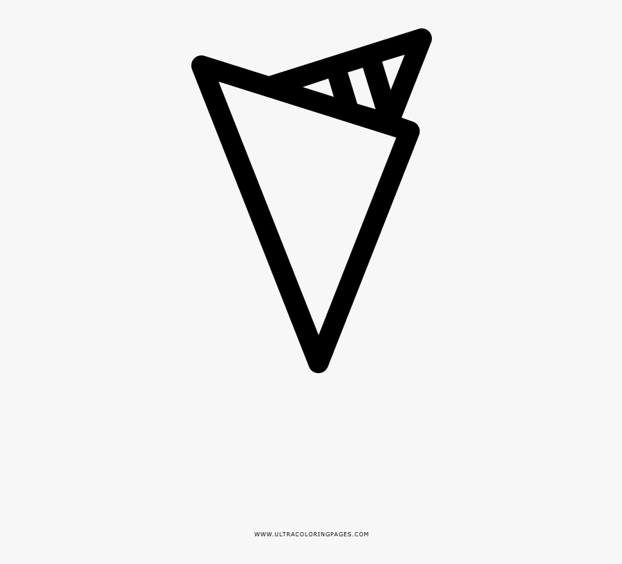 Paper Bag Coloring Page - Triangle, Transparent Clipart