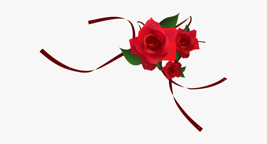 Vertical Vector Rose - Red Roses Border Design, Transparent Clipart
