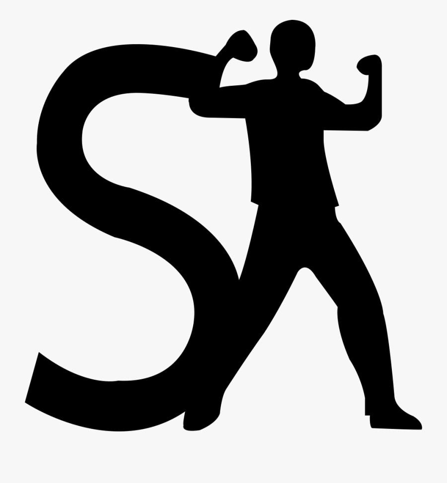 Strong Man - Siluetas De Letra S, Transparent Clipart