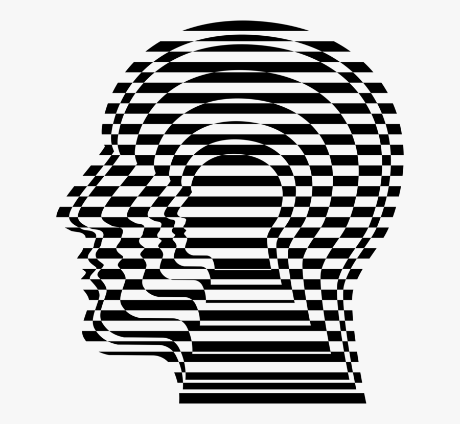 Head,symmetry,monochrome Photography - Dissociative Identity Disorder Art Png, Transparent Clipart