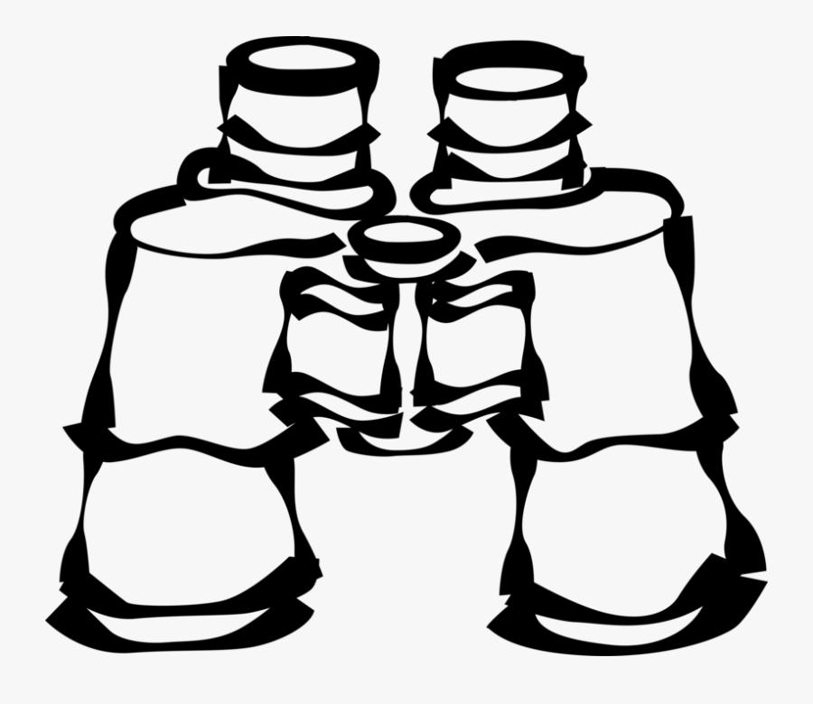 Vector Illustration Of Binoculars, Field Glasses Or, Transparent Clipart