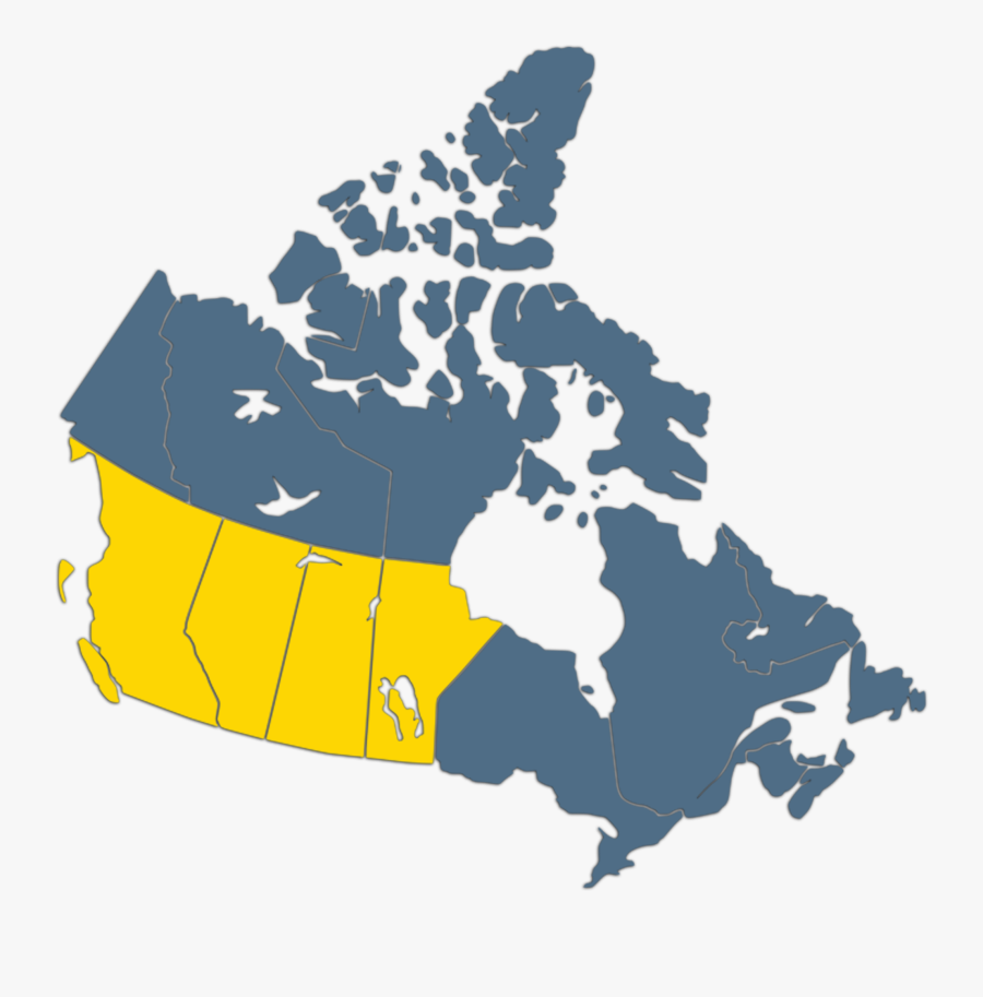 Map Of Canada Black, Transparent Clipart