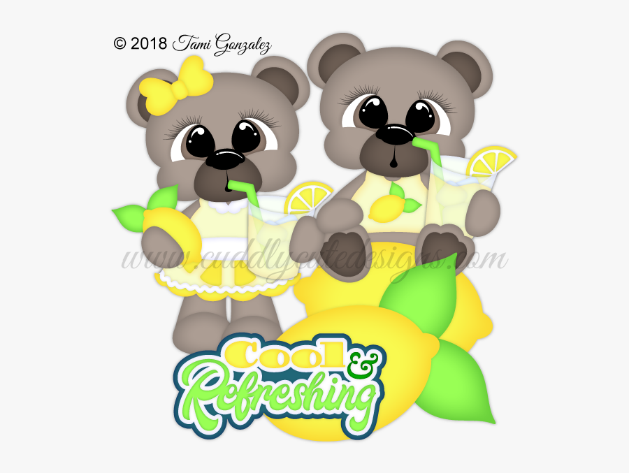 Lemon Bears - Cartoon, Transparent Clipart