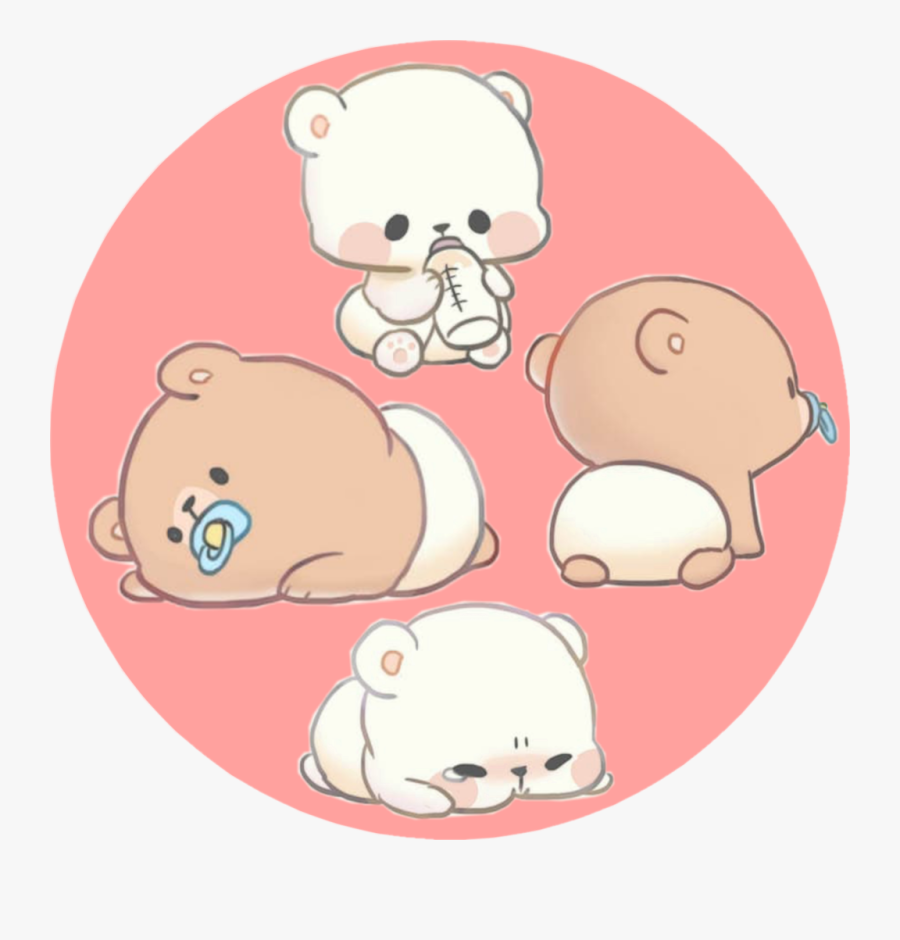 #little #kawaii #cute #bears #baby #babybears #smol - Cartoon, Transparent Clipart