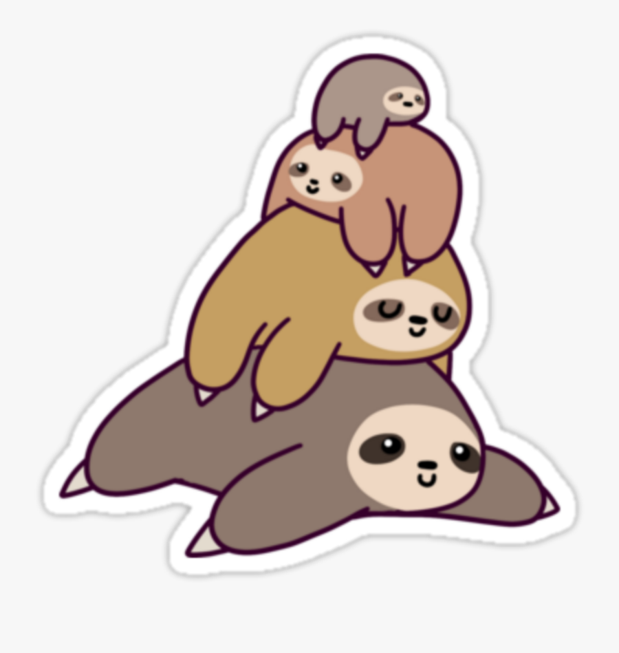 #kawaii #bear #bears #brown #koala - Cute Kawaii Cartoon Sloth, Transparent Clipart