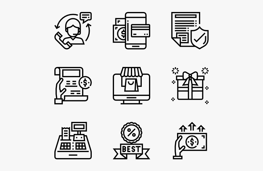 Black Friday - Mobile App Vector Icon, Transparent Clipart