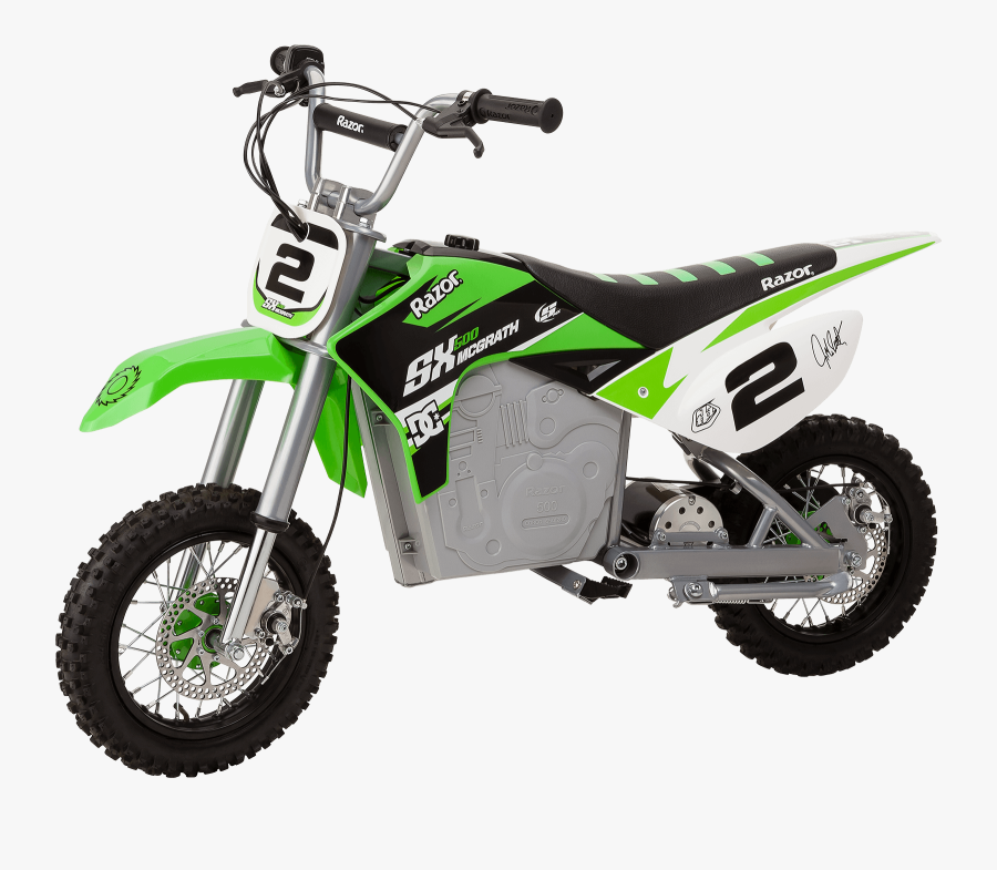 Drawing Motorcycle Motocross - Razor Electric Dirt Bike, Transparent Clipart