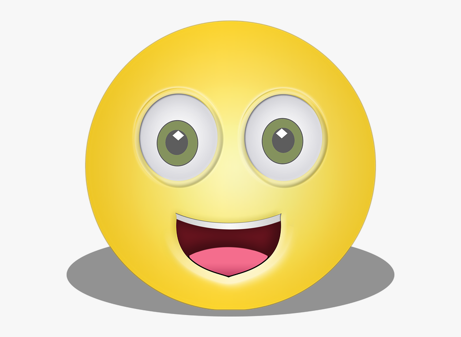 Surprised Happy Emoji, Transparent Clipart