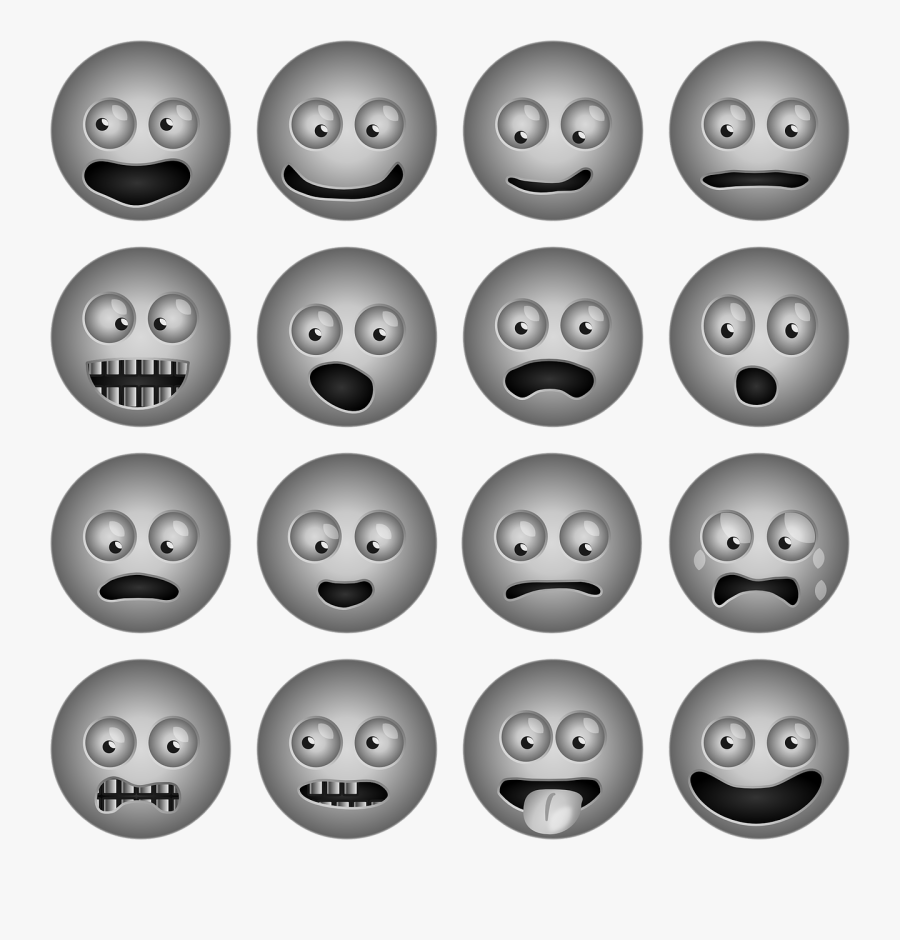 Smileys Icons Iconset Free Picture - Red And White App Icon, Transparent Clipart