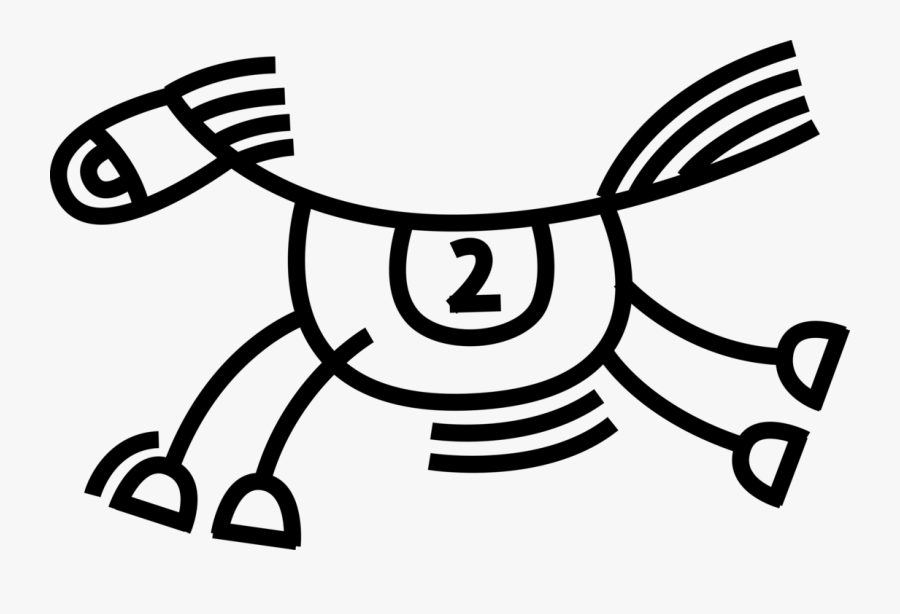 Vector Illustration Of Equestrian Horse Racing At Race, Transparent Clipart