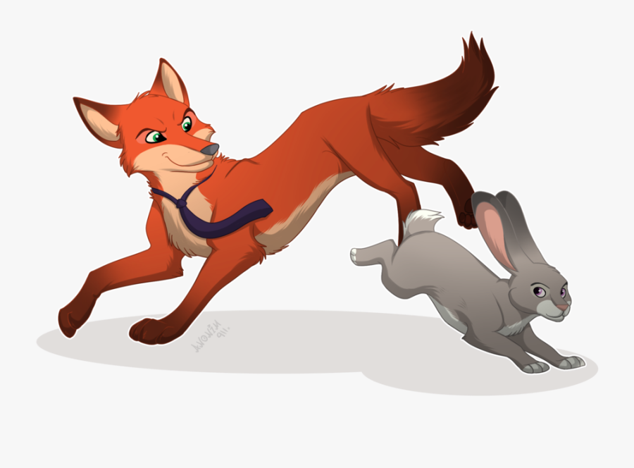Special Art Of The Day - Nick And Judy From Zootopia, Transparent Clipart