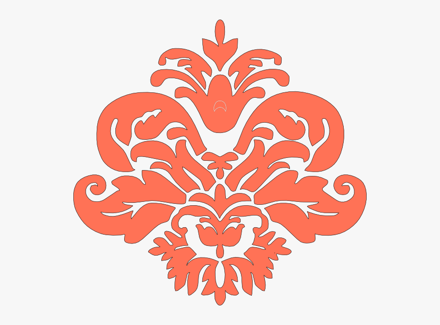 Damask Frame Clipart, Transparent Clipart