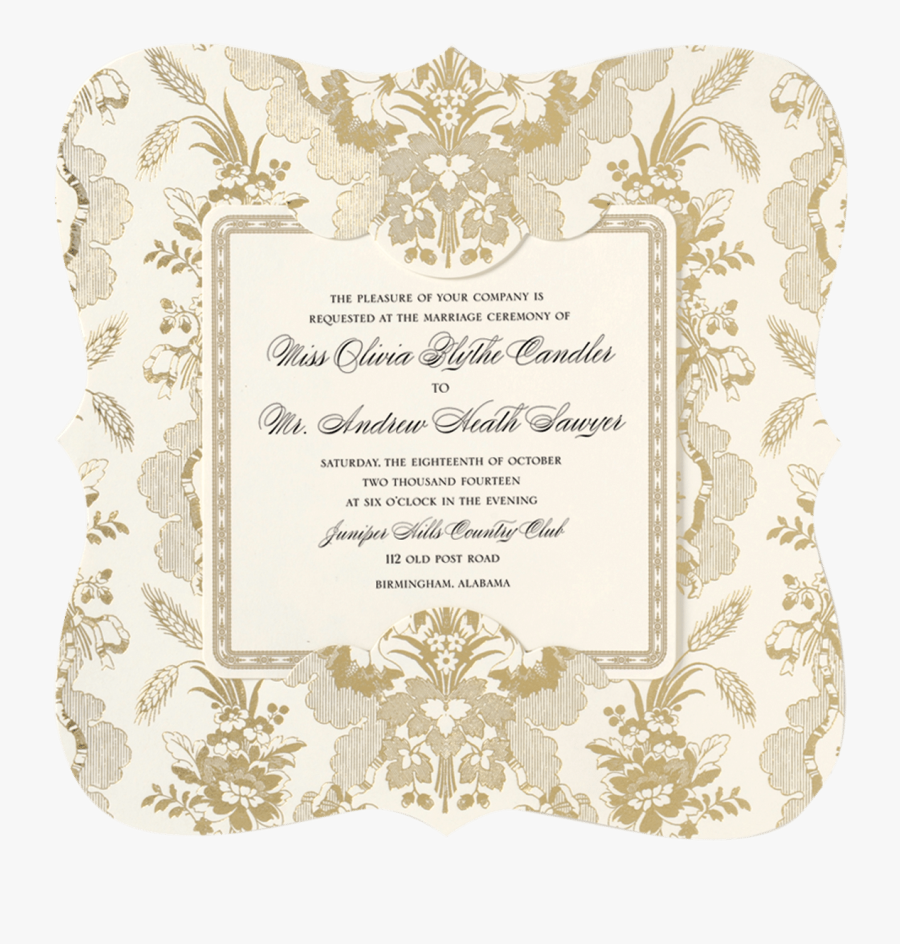 Clip Art Gold Damask - Decoration, Transparent Clipart