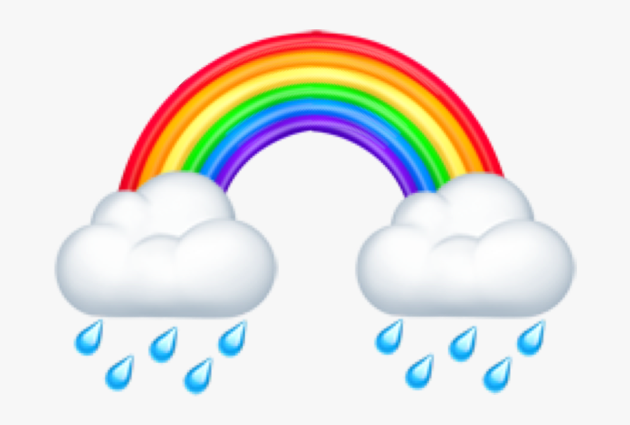 #emoji #rainbow #rain #cloud #rainbowemoji #freetoedit - Rainbow Emoji, Transparent Clipart