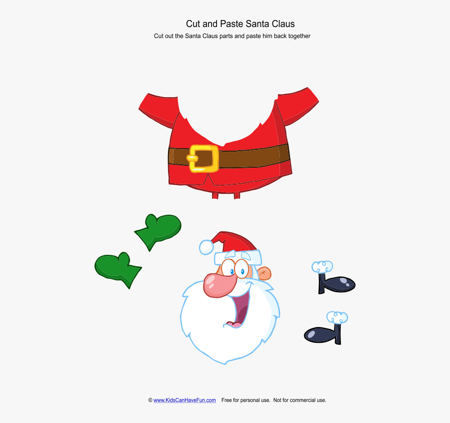 Clip Art Santa Claus Cut Out - Santa Claus Worksheets Free, Transparent Clipart