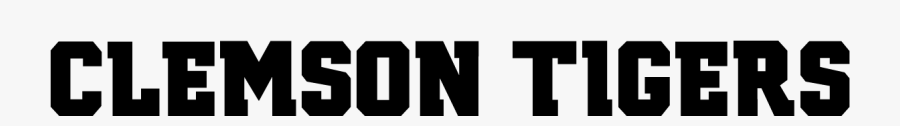 Clemson Tigers - Ncaa Font , Free Transparent Clipart - ClipartKey
