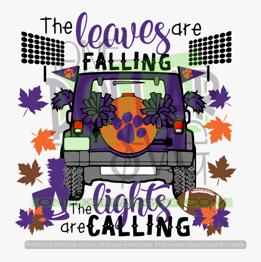 Fall Leaves Jeeps, Transparent Clipart