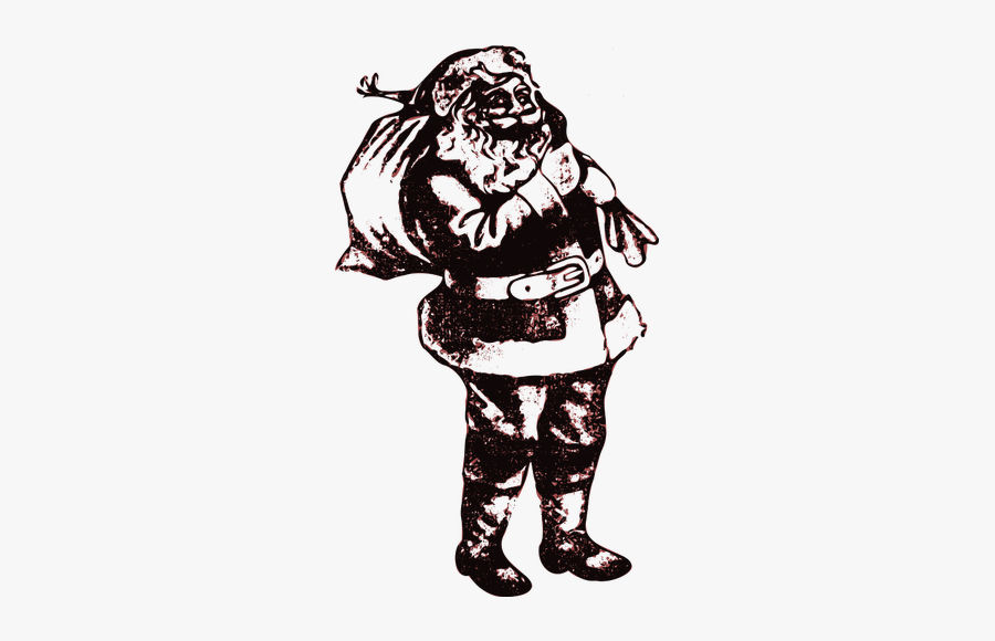 Vintage Vector Illustration Of Santa Claus - Victorian Clip Art Vector Png Music Hall, Transparent Clipart