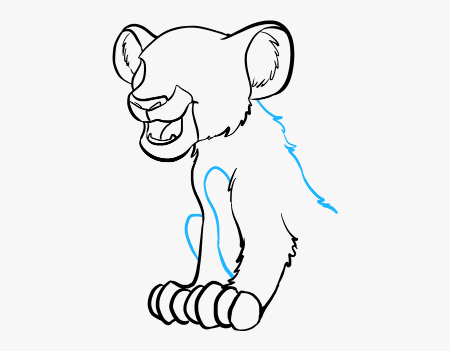 How To Draw Simba From The Lion King - Cartoon, Transparent Clipart