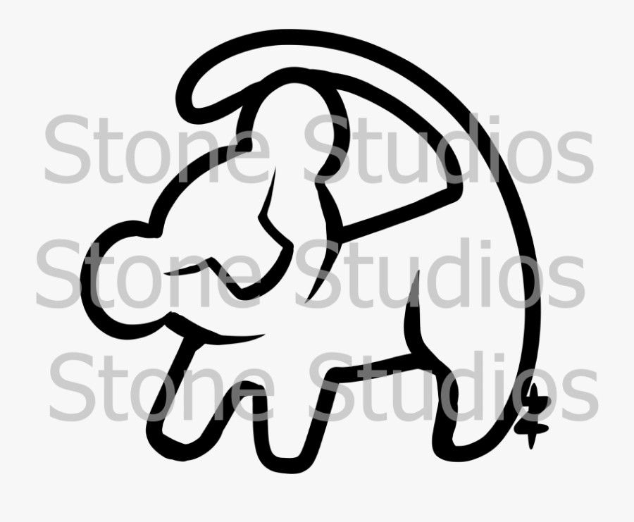 Simba Tree Drawing Decals - Simba Drawing Transparent Background, Transparent Clipart