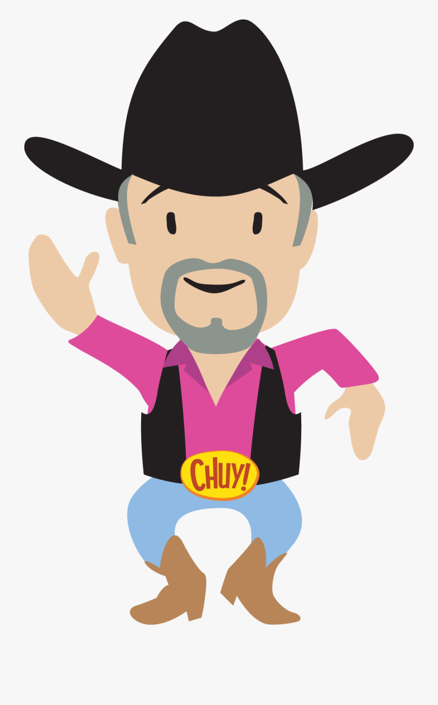 Chuy Pink Shirt And Black Hat - Shirt, Transparent Clipart