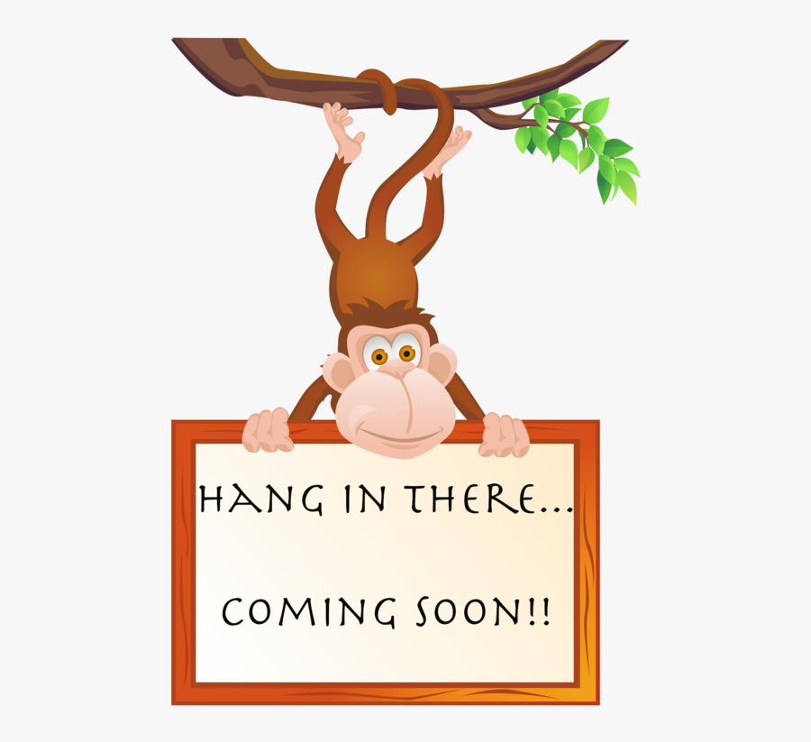 Mono Con Cartel Png, Transparent Clipart