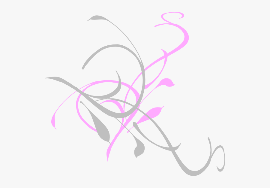 Pink Swirl Svg Clip Arts - Pink And Grey Swirls, Transparent Clipart