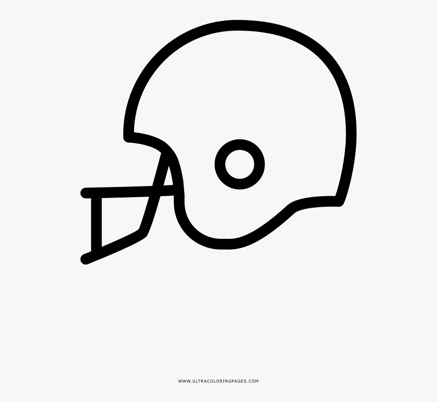 Football Helmet Coloring Page - Line Art, Transparent Clipart