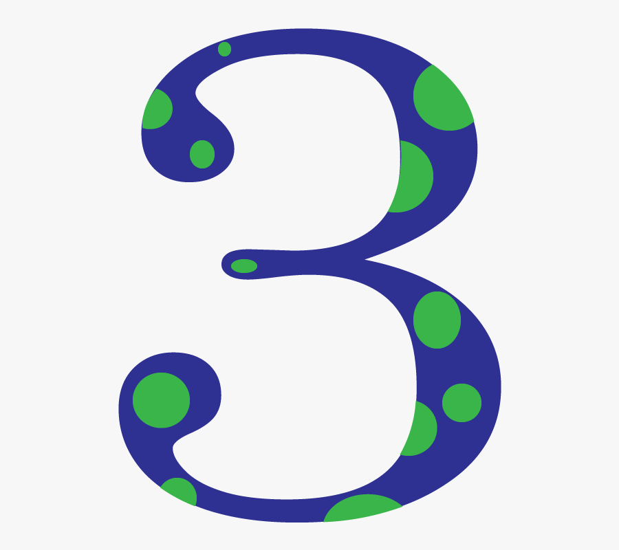 Fancy Number 3 Design, Transparent Clipart
