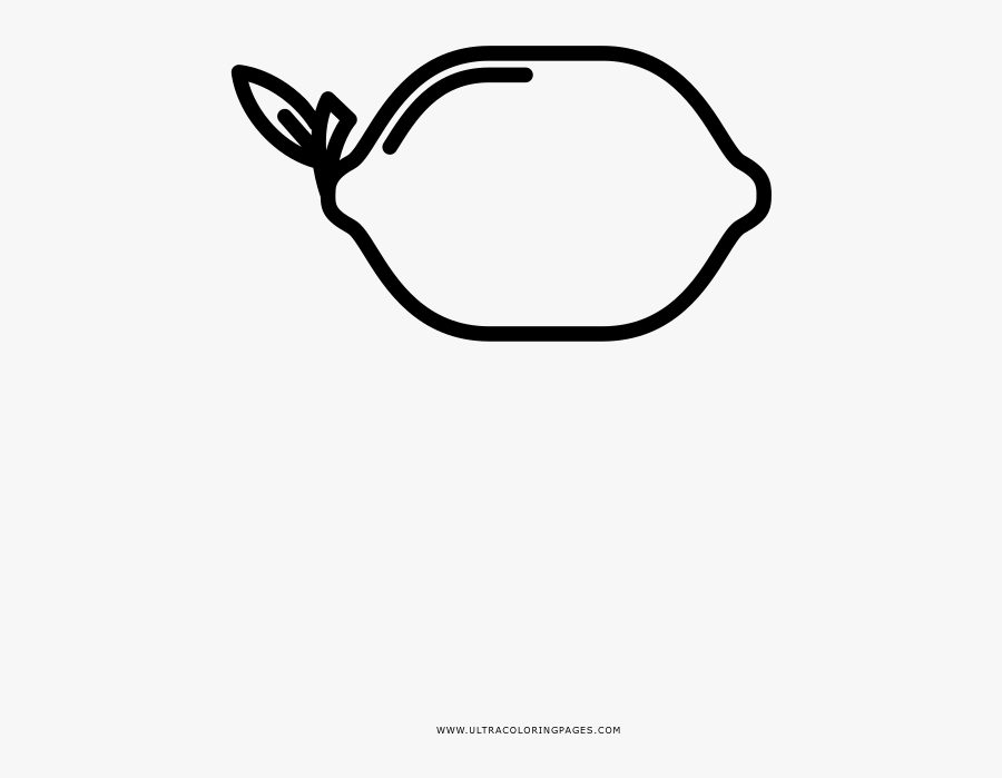 Lemon Coloring Page - Line Art, Transparent Clipart