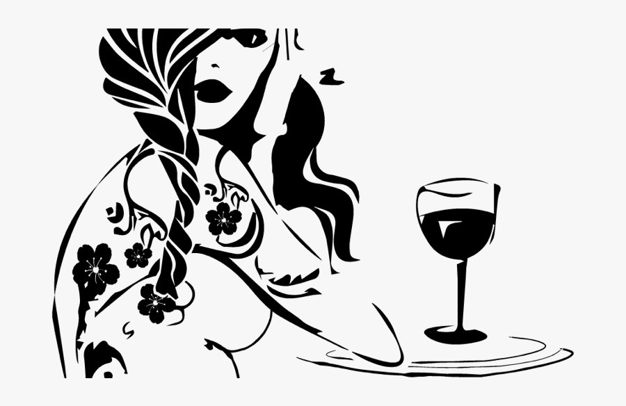 Wine Clip Glass Plate - Illustration, Transparent Clipart
