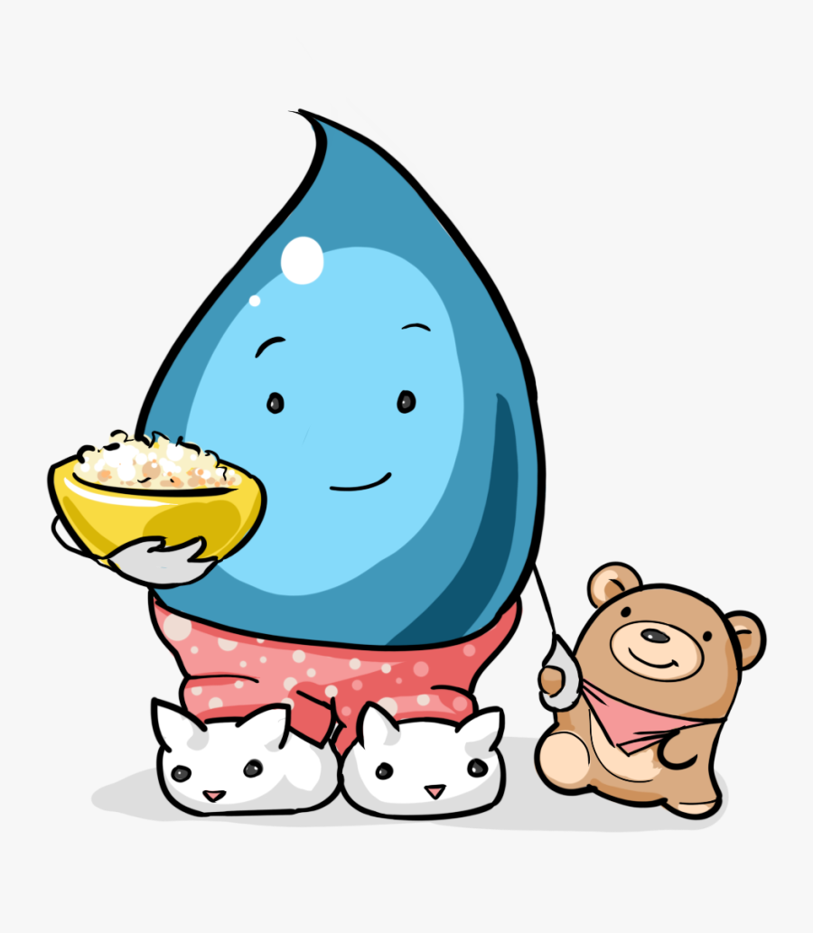 Late Night Floats Waterdrop Sleepover - Cartoon, Transparent Clipart