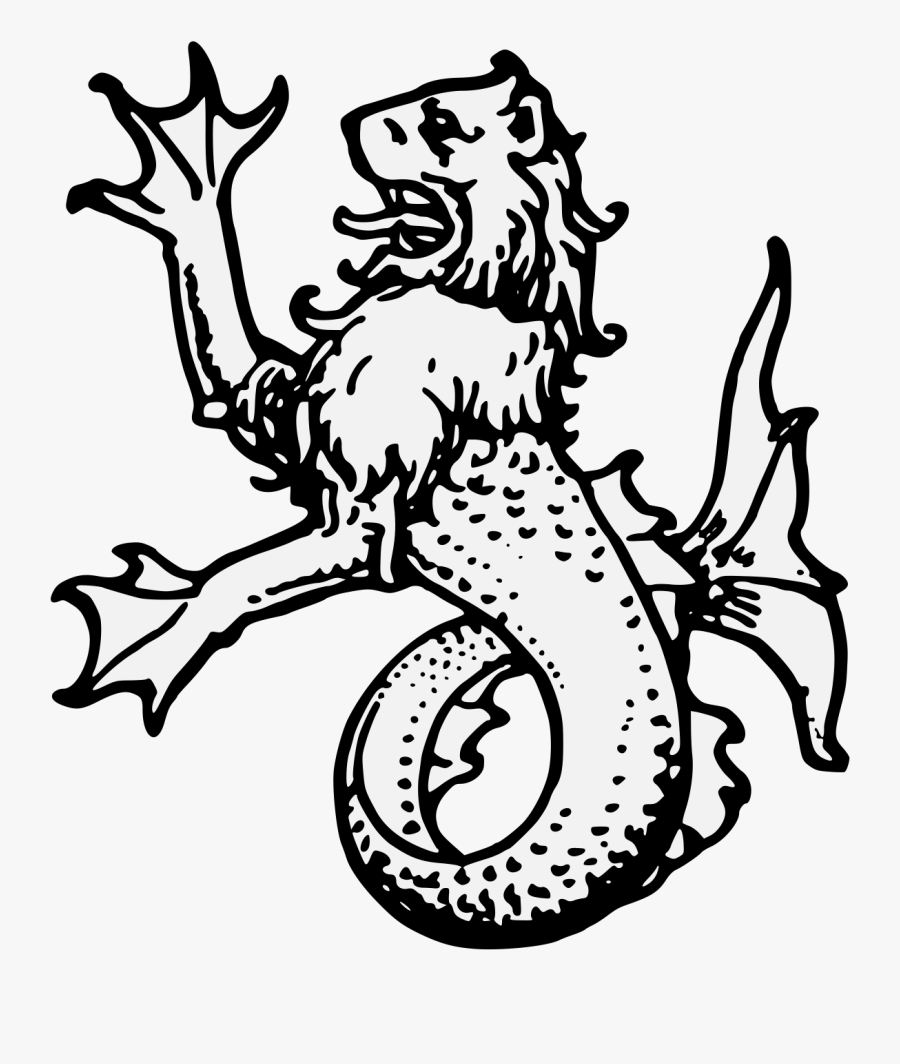 Sea Fox Heraldry, Transparent Clipart
