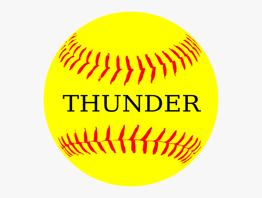 Softball Yellow Thunder Clip Art At Clker - Transparent Background Baseball Clipart, Transparent Clipart