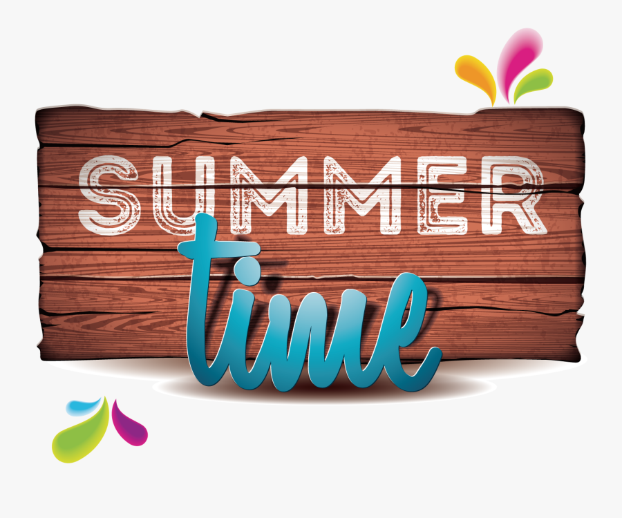 Summer Illustration Vector Time Holiday Beach Clipart - Summer Time Logo Png, Transparent Clipart