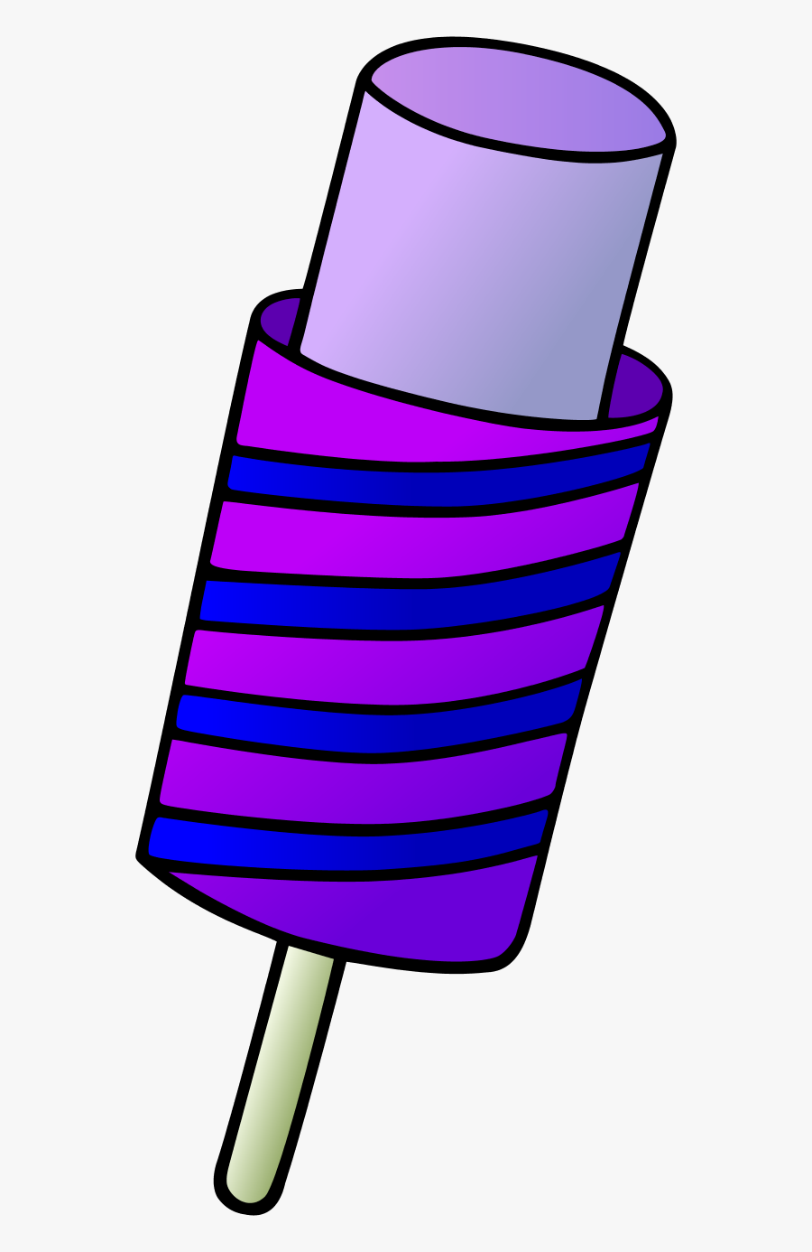 Stripped Ice Cream - Long Cotton Candy Clipart, Transparent Clipart