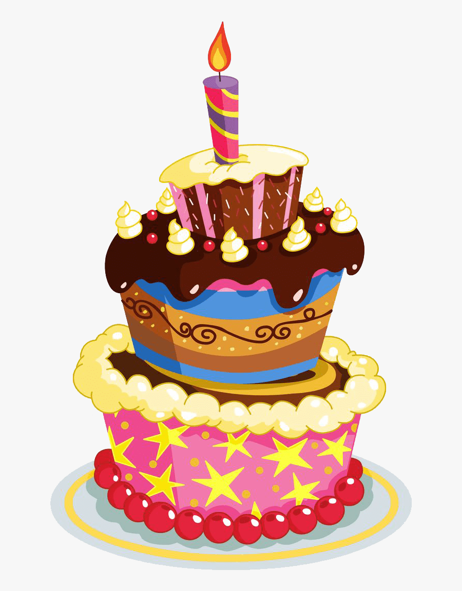 Birthday Cake Layers Transparent Png - Transparent Background Birthday Cake Png, Transparent Clipart