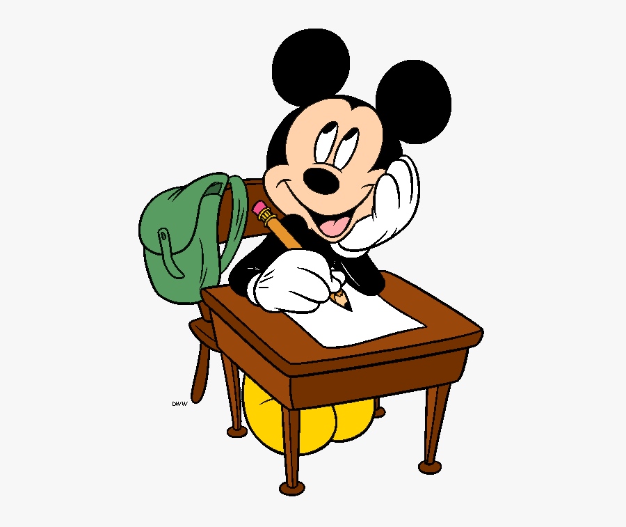 Mickey Mouse Reading Clipart Mickey Mouse Minnie Mouse - Mickey Mouse Reading, Transparent Clipart