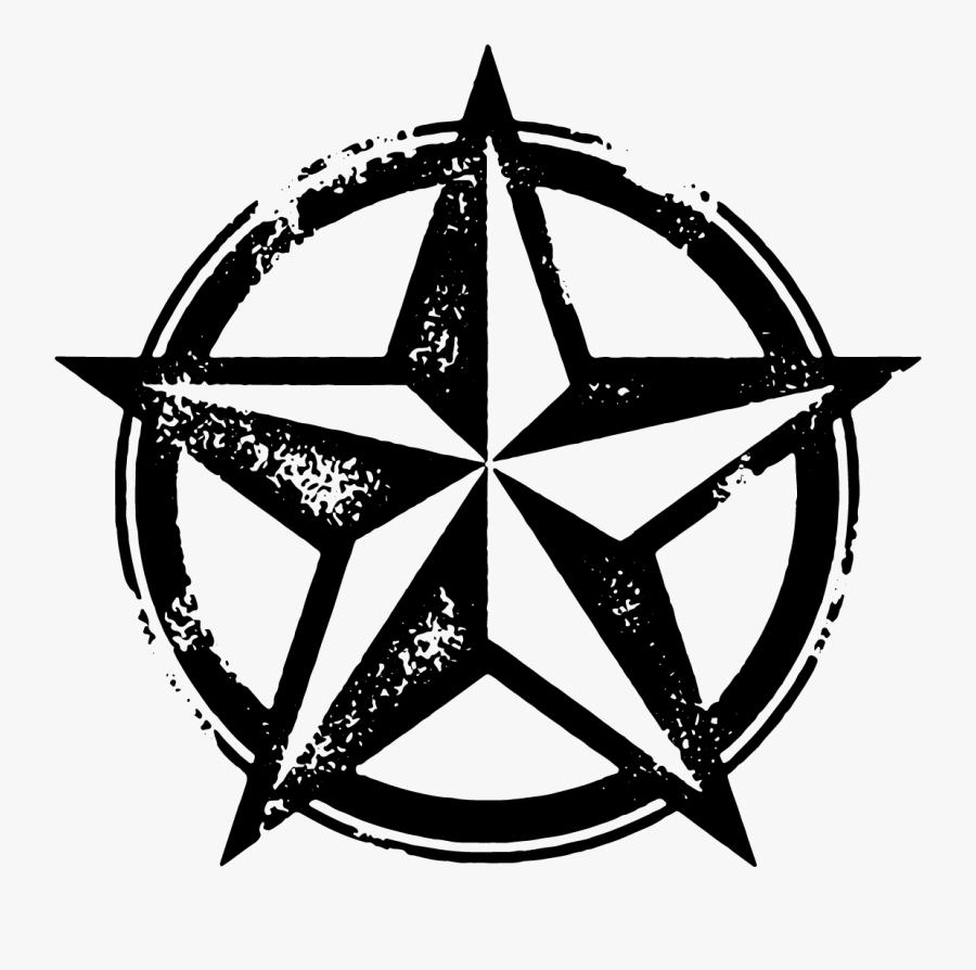 Texas Star With Circle, Transparent Clipart