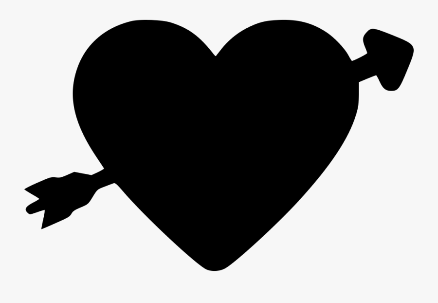 Day Arrow Through Heart - Heart With Arrow Through It Png, Transparent Clipart