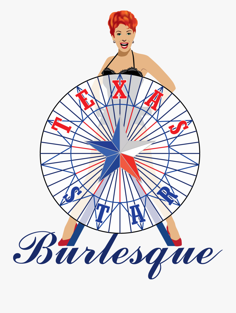 Texas Star Burlesque Logo - Red Hair, Transparent Clipart
