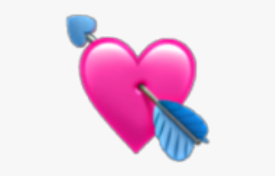 #heart #arrow #heartwitharrowthroughit #heartarrow - Heart Emoji Transparent Background, Transparent Clipart