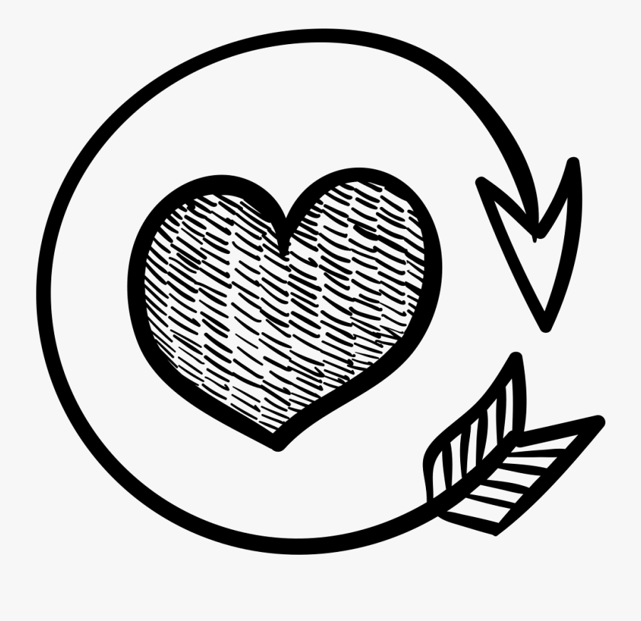 Heart With Round Arrow - Heart Icon Png Free, Transparent Clipart