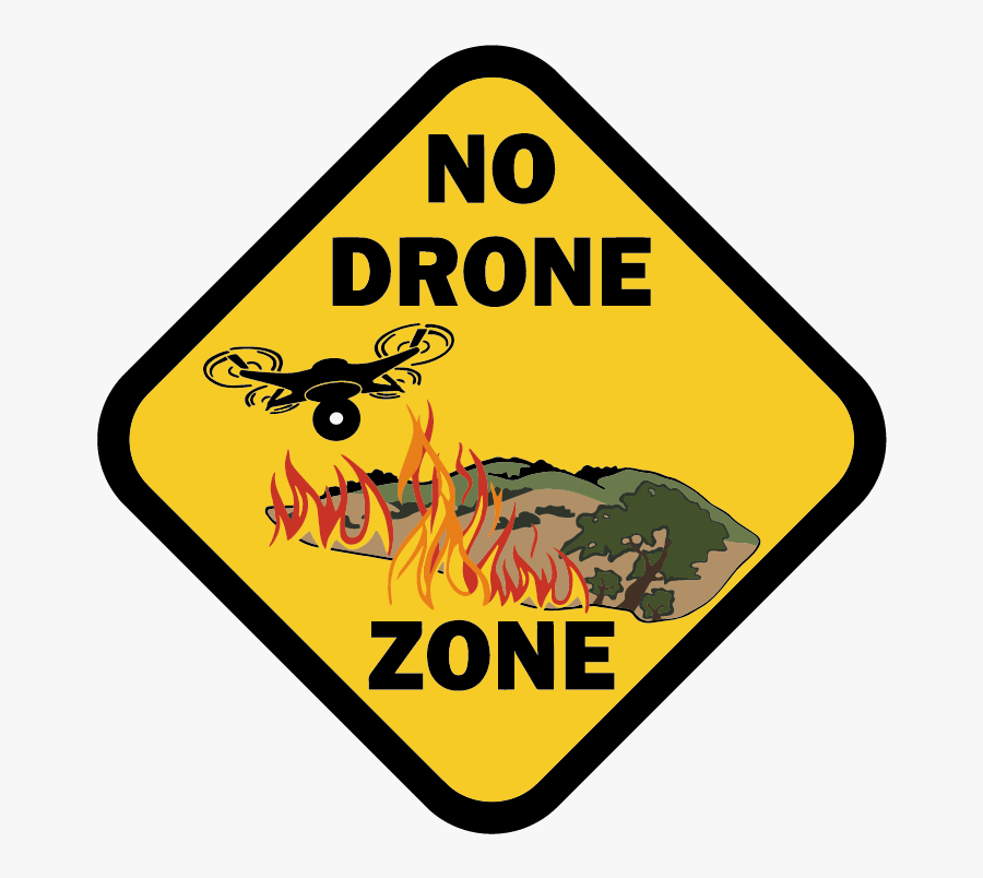 No Drone Zone Wildfire, Transparent Clipart
