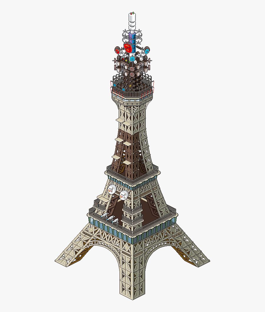 Pt Paris Eiffeltowersmaller K - Eiffel Tower Pixel Isometric, Transparent Clipart