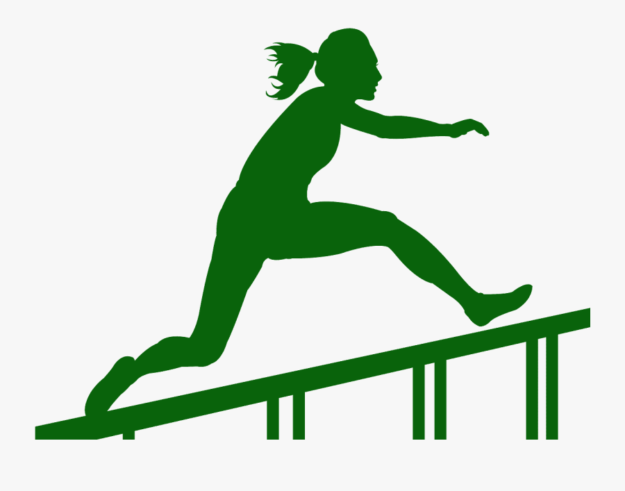 Hurdler Silhouette, Transparent Clipart